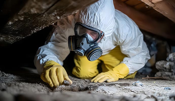 Professional crawl space mold inspection