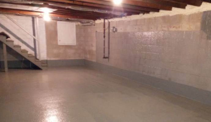 Clean basement wall