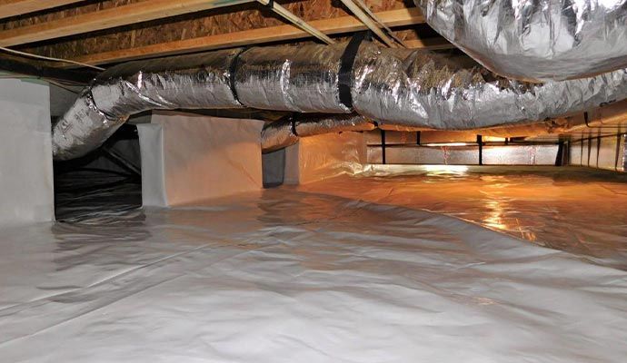 Clean, sealed crawl space.