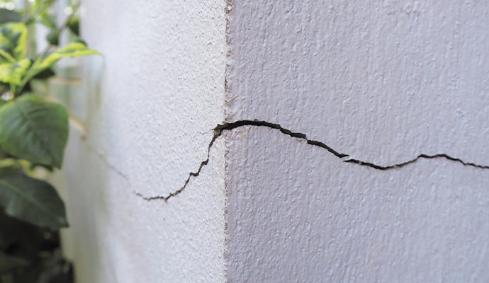 Cracked foundation wall