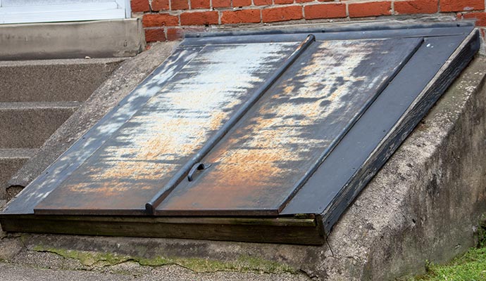 Crawl space access door