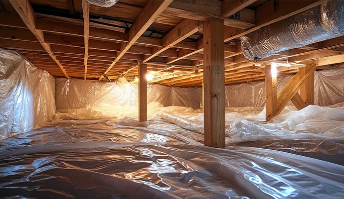 Crawl space waterproofing service