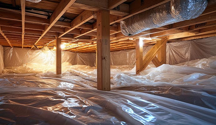 Ventilation service in the crawl space