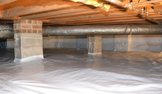Crawl space waterproofing solution
