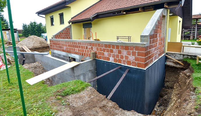 House foundation currently under construction