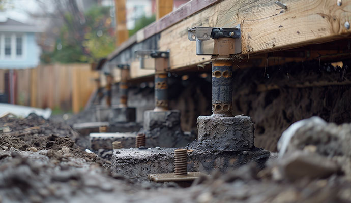 Installed helical pier