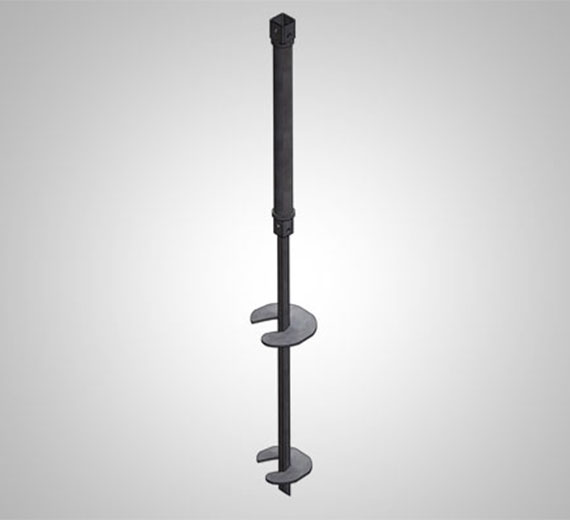 A 3D model of a single helical pier for foundation support