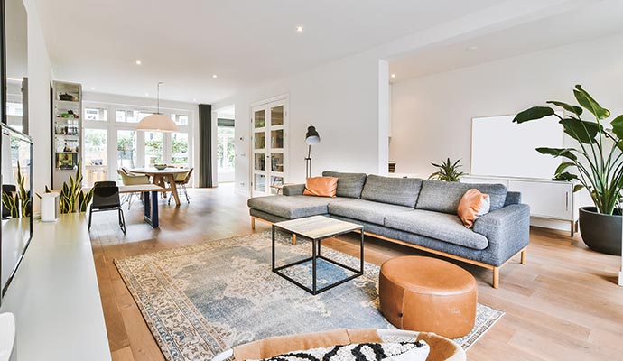 Clean living room