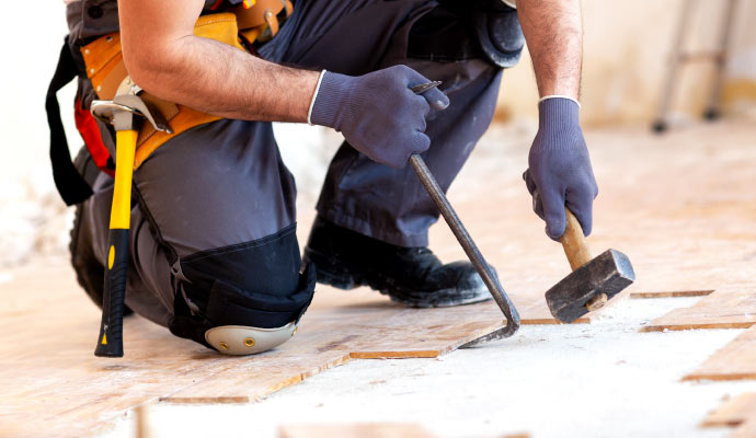 Sagging floor repairing
