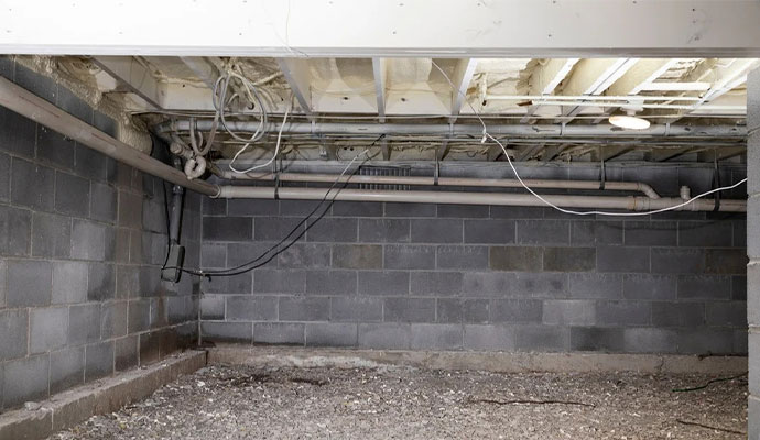 Unfinished Crawl Space Unfinished Crawl Space